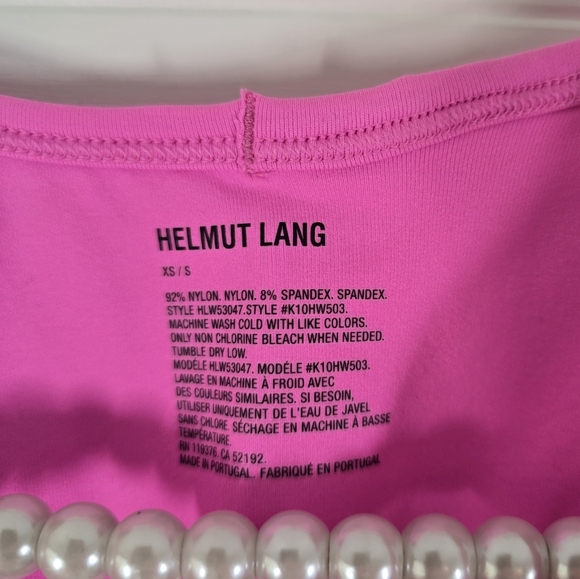 NWT Helmut Lang Double Bra Top Pink Disco XS/S - Picture 7 of 9